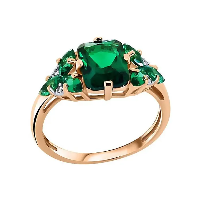 Кольцо декоративное из красного золота