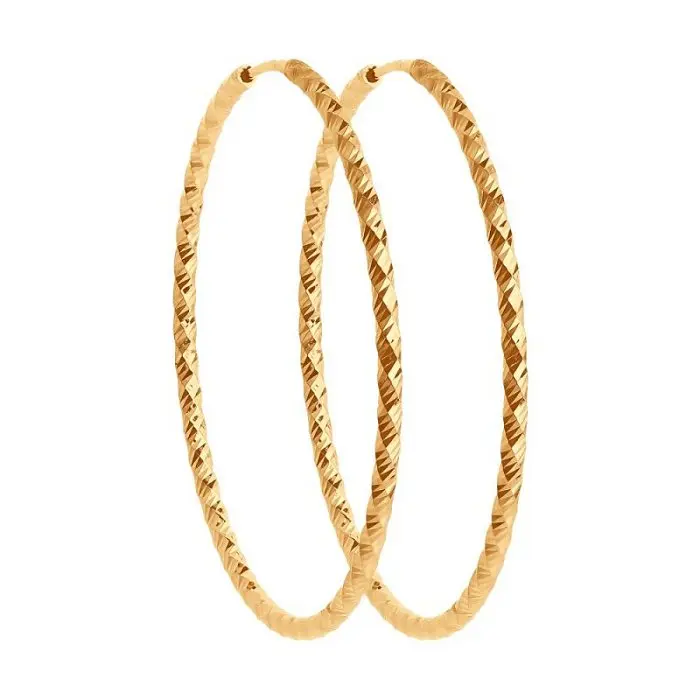 Серьги конго из красного золота