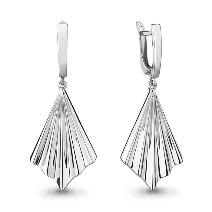 Серьги подвесные из серебра