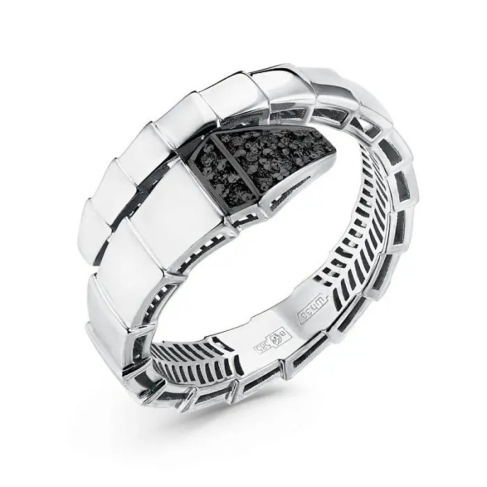 Кольцо декоративное из белого золота