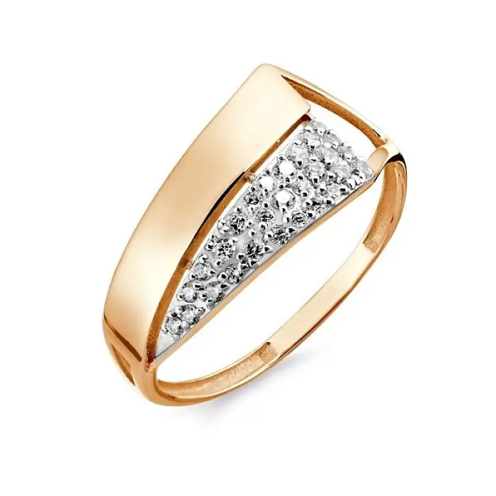 Кольцо декоративное из красного золота