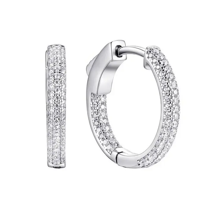 Серьги конго из серебра