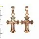 Подвеска крест из красного золота
