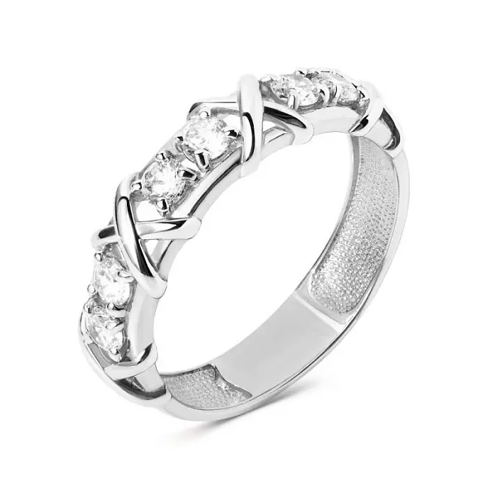 Кольцо декоративное из белого золота