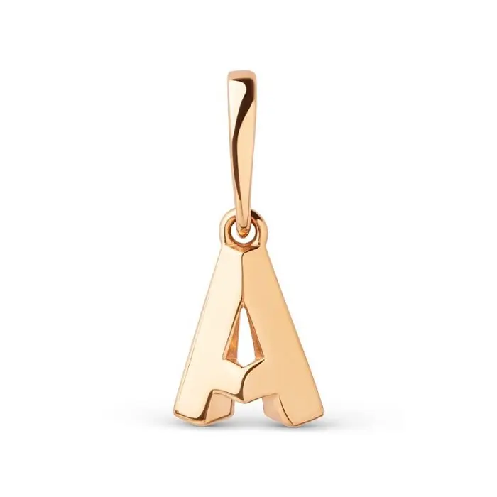 Подвеска буква из красного золота