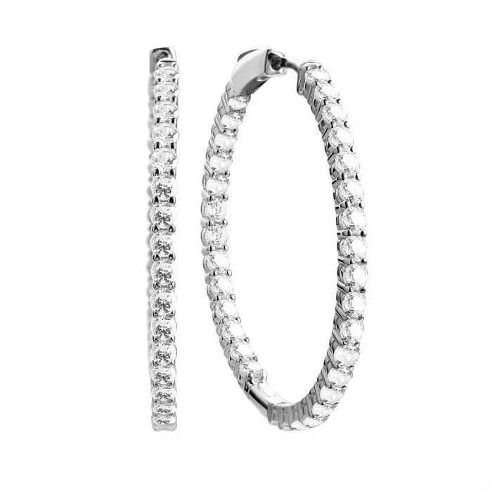 Серьги конго из серебра
