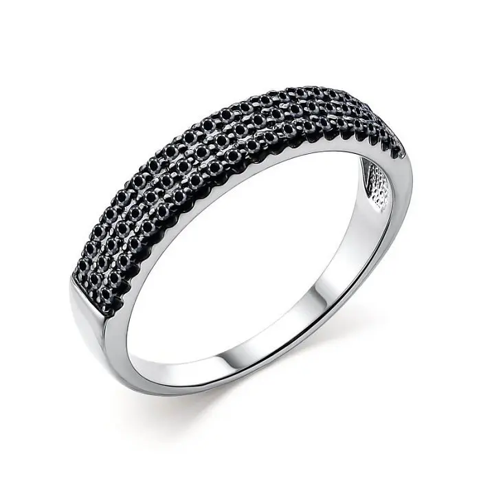 Кольцо декоративное из белого золота