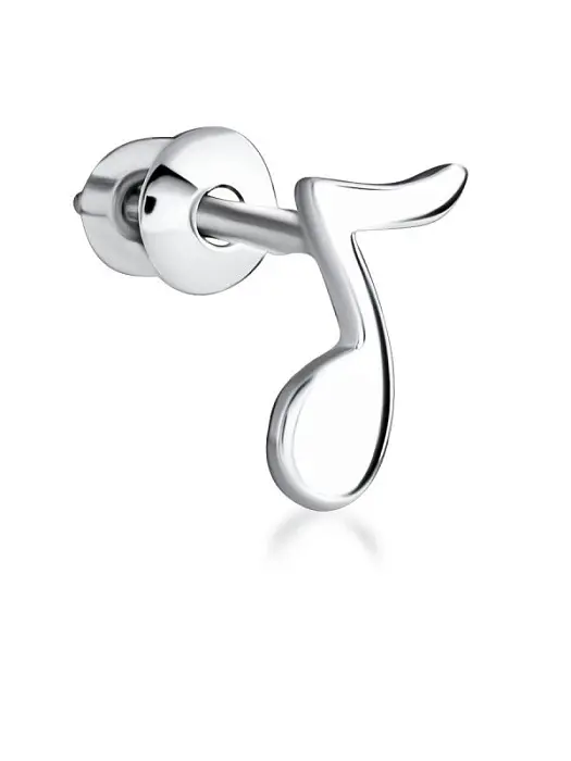 Серьги одиночные из серебра