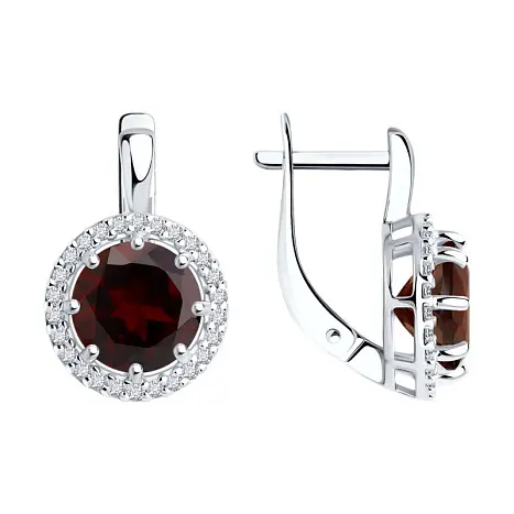 Серьги с английским замком из серебра