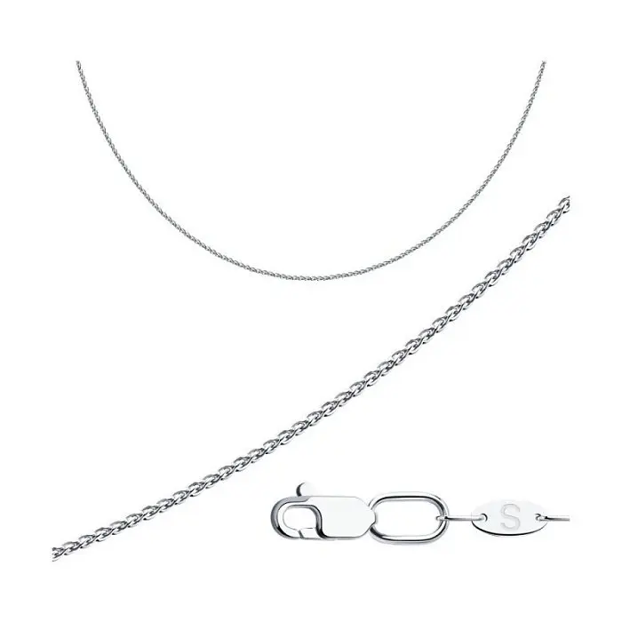 Цепь из белого золота