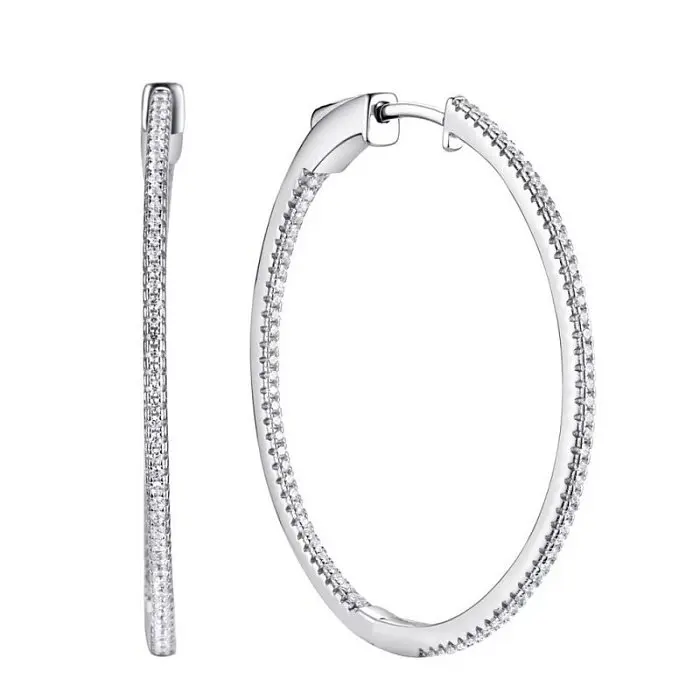 Серьги конго из серебра вид 1