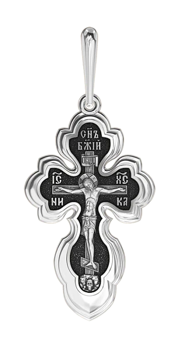 Подвеска крест из серебра