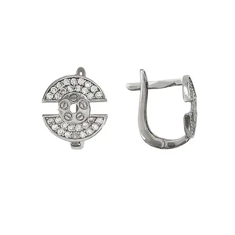 Серьги с английским замком из серебра