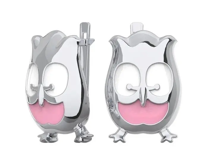 Серьги детские из серебра вид 1