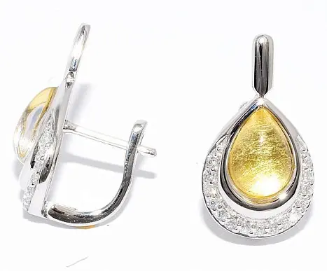 Серьги с английским замком из серебра