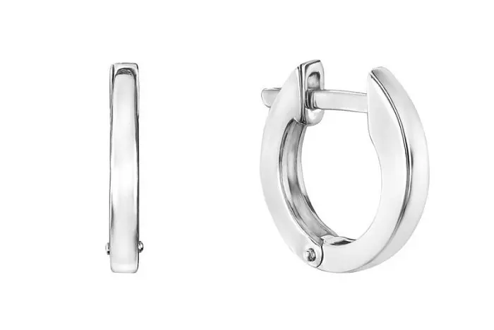 Серьги с английским замком из серебра