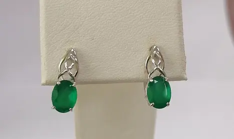 Серьги с английским замком из серебра
