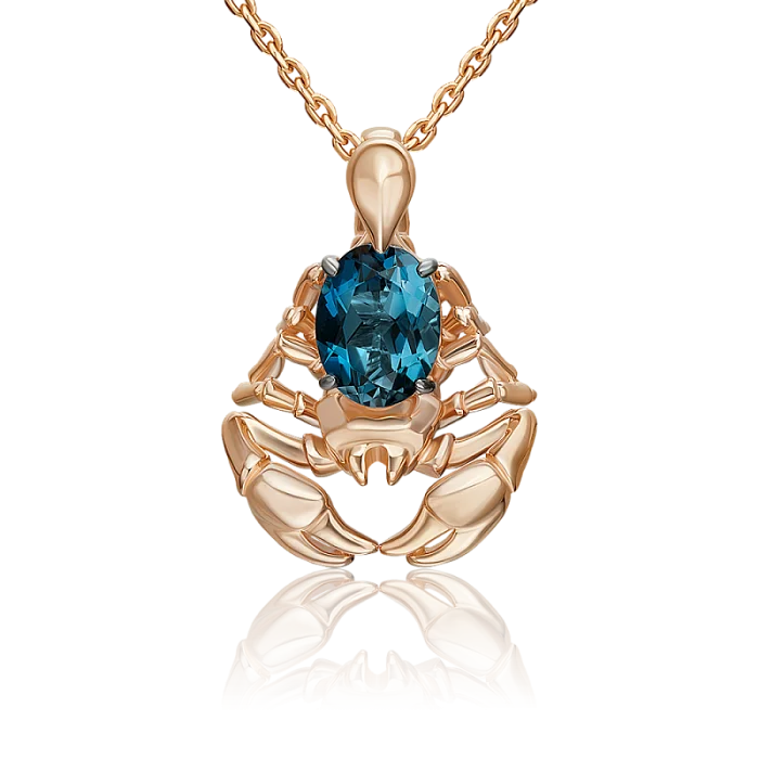 Подвеска декоративная из красного золота