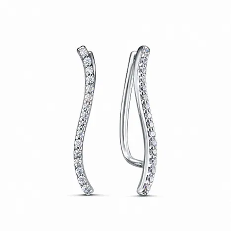 Серьги зажимы из серебра