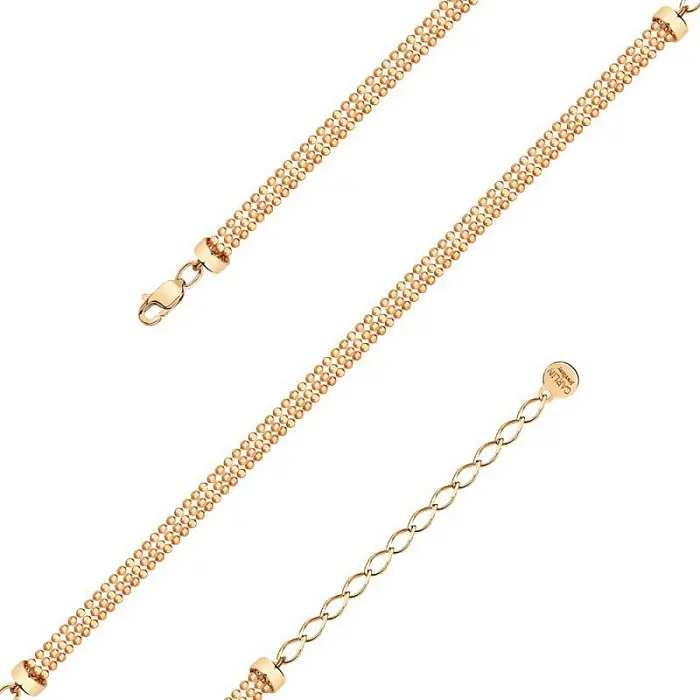 Браслет декоративный из красного золота