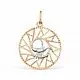 Подвеска знак зодиака из комбинированного золота