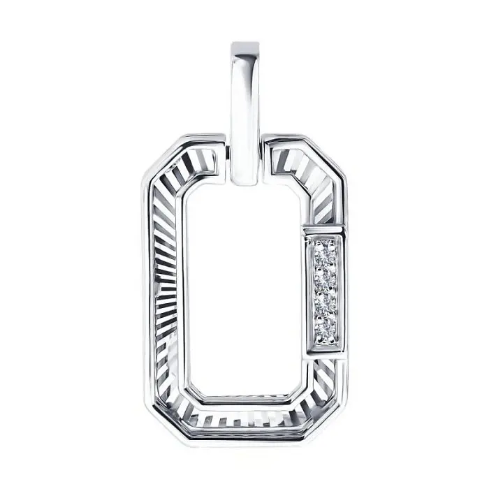 Подвеска декоративная из белого золота