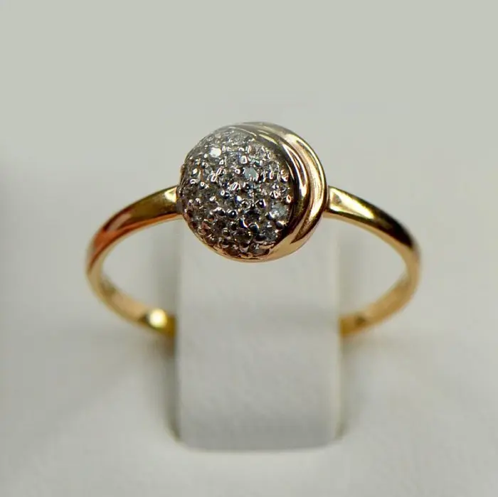 Кольцо декоративное из красного золота