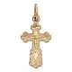 Подвеска крест из красного золота