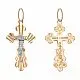 Подвеска крест из красного золота