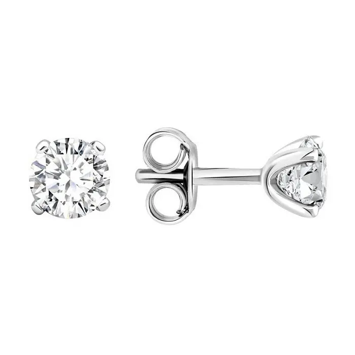 Серьги пуссеты из серебра вид 1