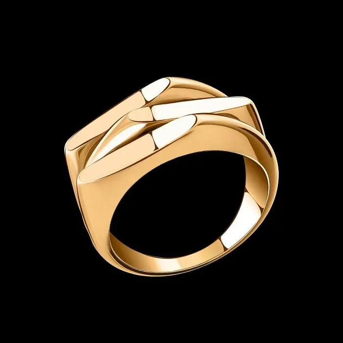 Кольцо декоративное из красного золота