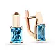 Серьги с английским замком из красного золота