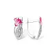Серьги с английским замком из серебра