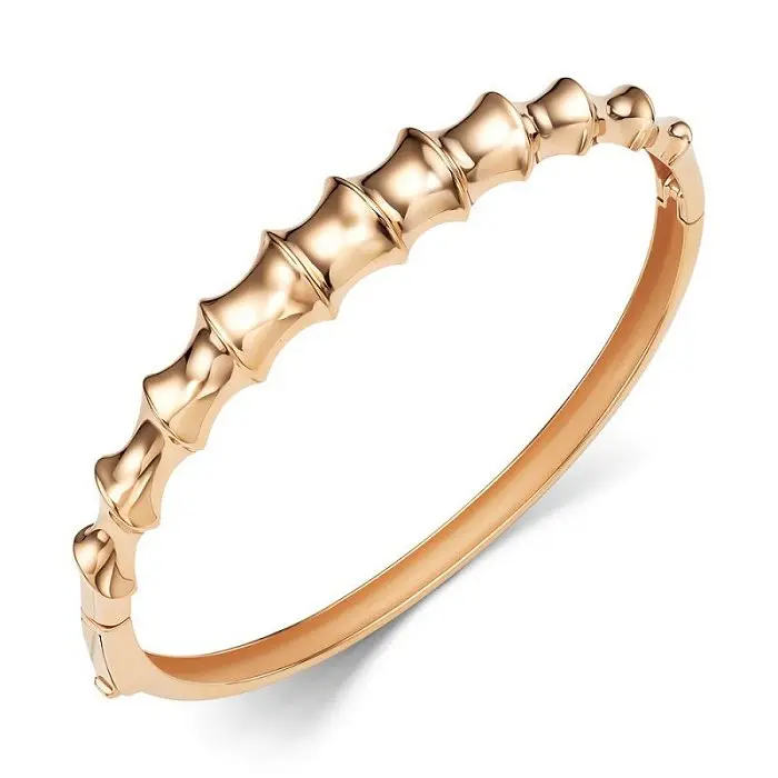 Браслет жесткий из красного золота