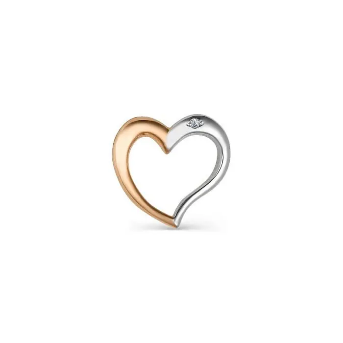 Подвеска бегунок из комбинированного золота