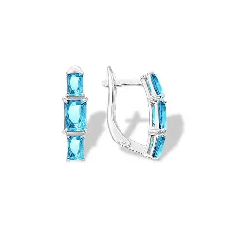 Серьги с английским замком из серебра