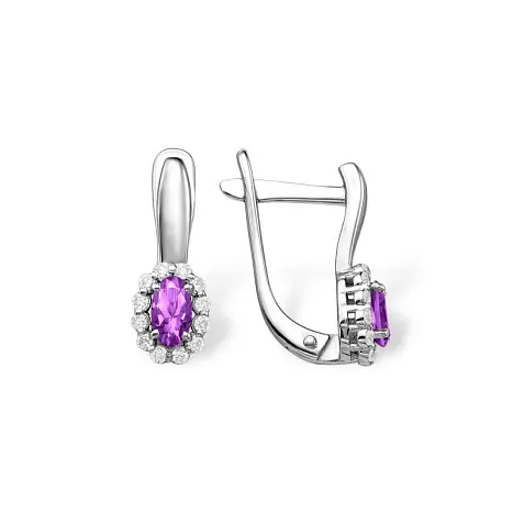 Серьги с английским замком из серебра