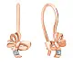 Серьги детские из красного золота