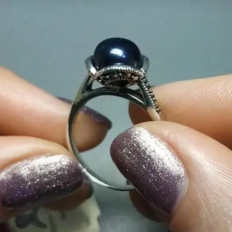 Кольцо декоративное из серебра