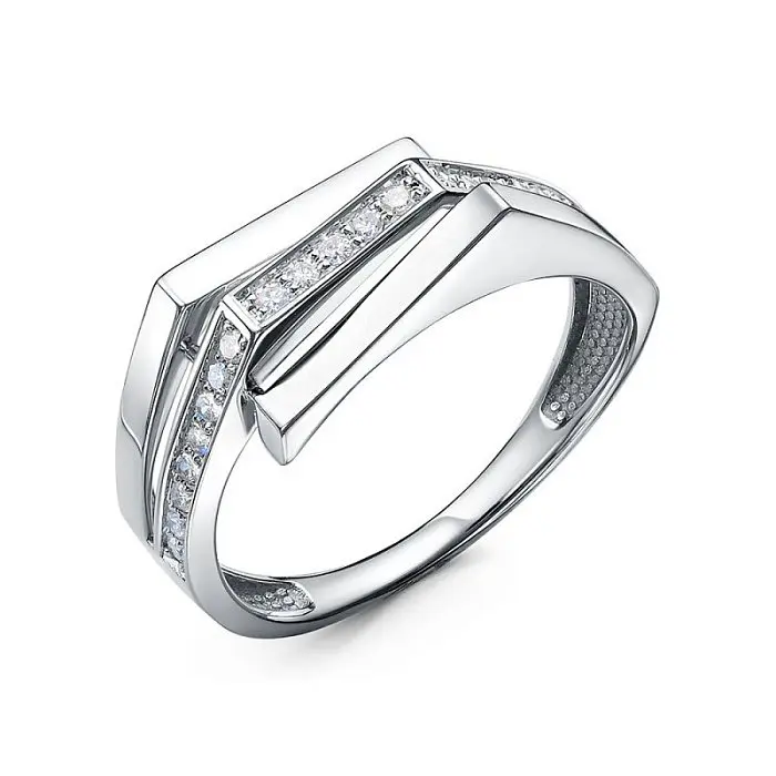 Кольцо декоративное из белого золота