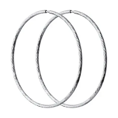 Серьги конго из серебра