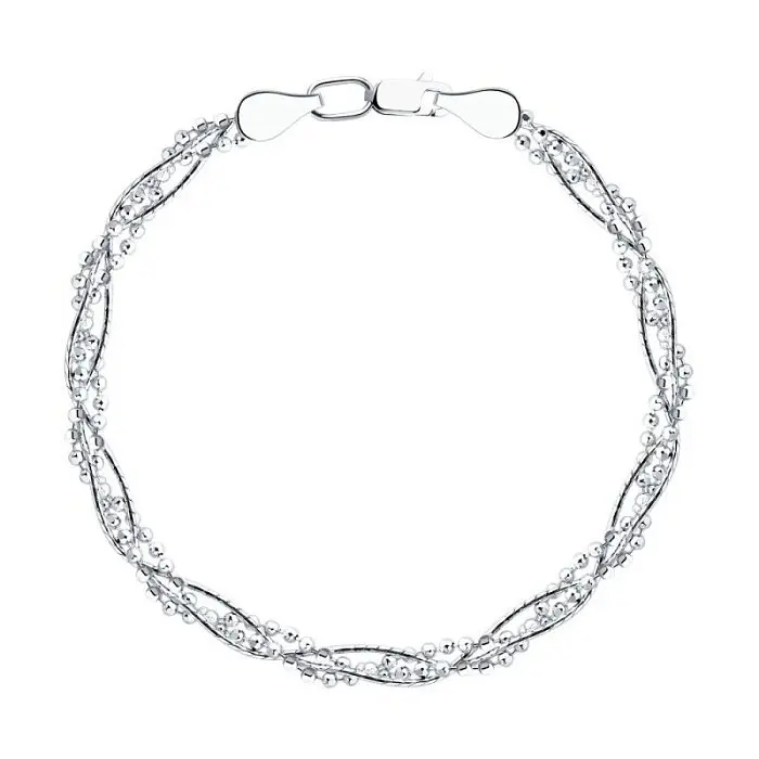 Браслет цепочный из серебра