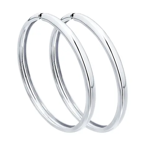 Серьги конго из серебра