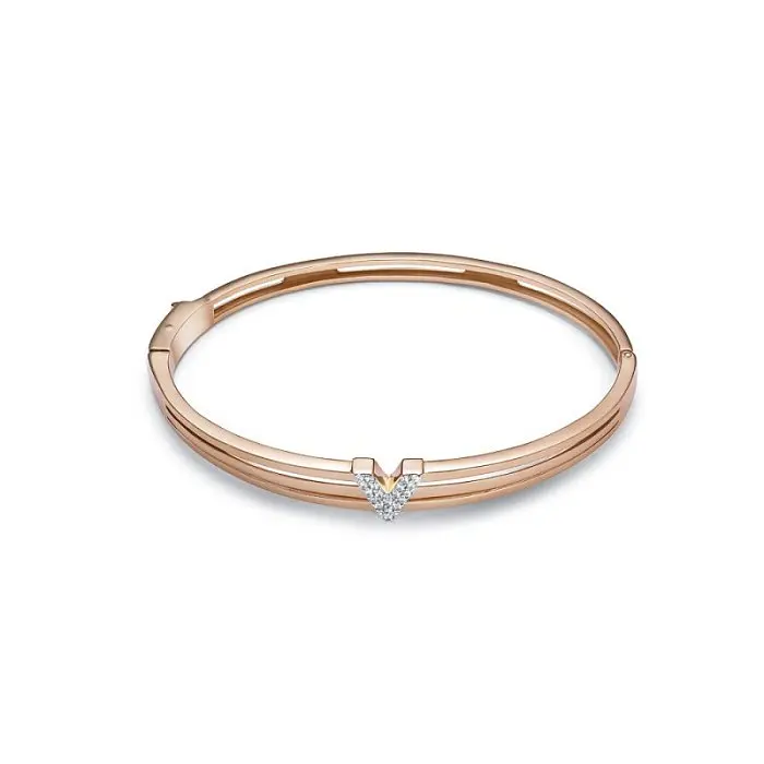 Браслет жесткий из красного золота