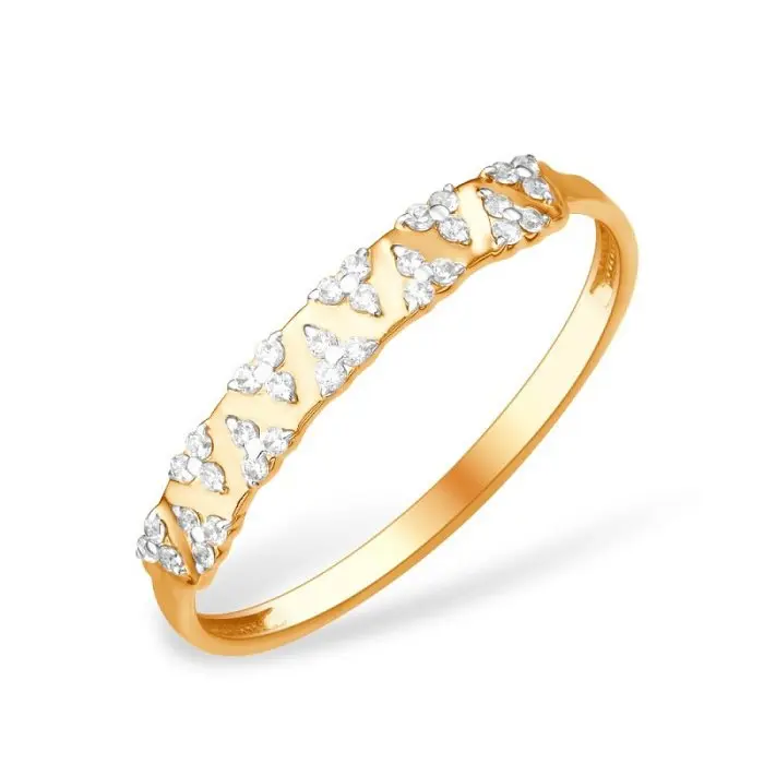 Кольцо декоративное из красного золота