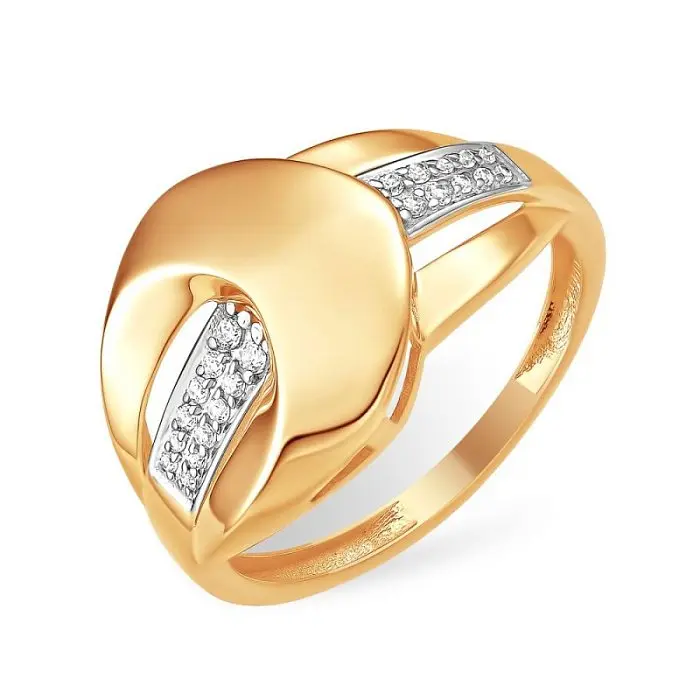 Кольцо декоративное из красного золота