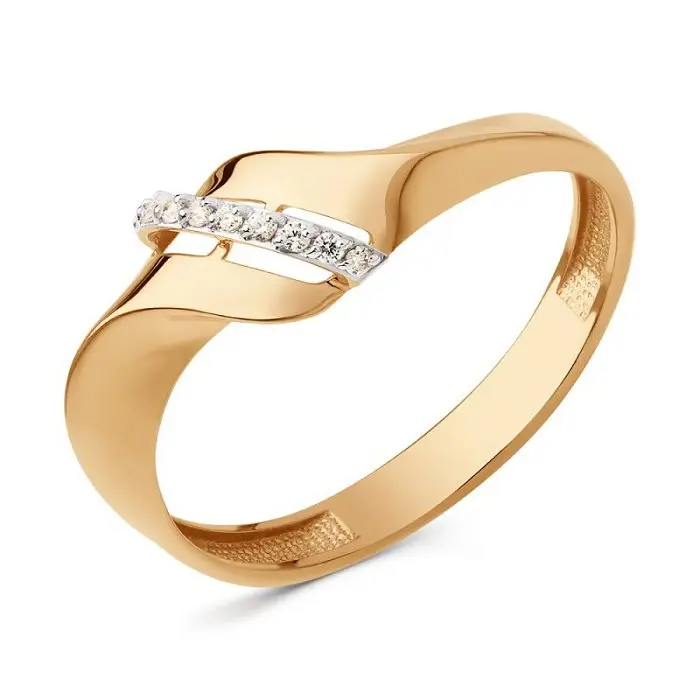 Кольцо декоративное из красного золота