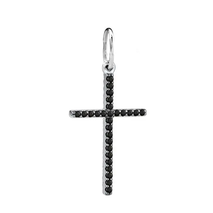 Подвеска декоративный крест из серебра