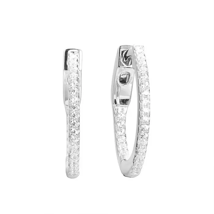 Серьги конго из серебра