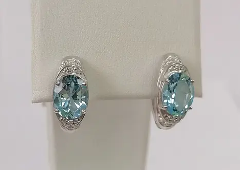 Серьги с английским замком из серебра
